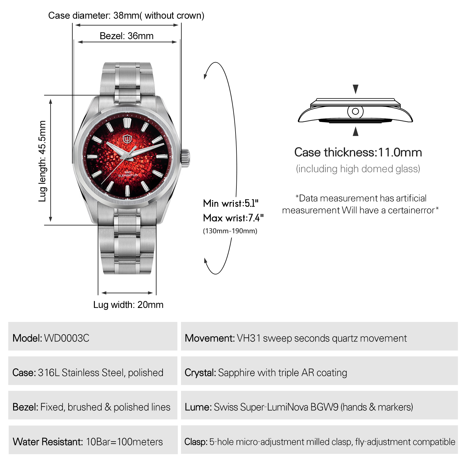 Watchdives New WD0003C Quartz  - огляд і ціна Rolex Watch Submariner